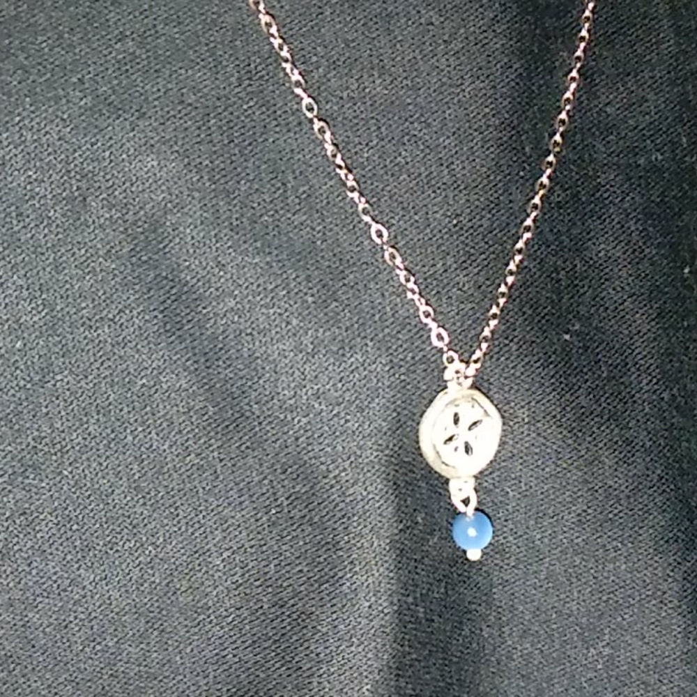 My grandma's little silver sand dollar necklace $9